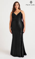 Faviana Long Plus-Size Formal Dress 9562