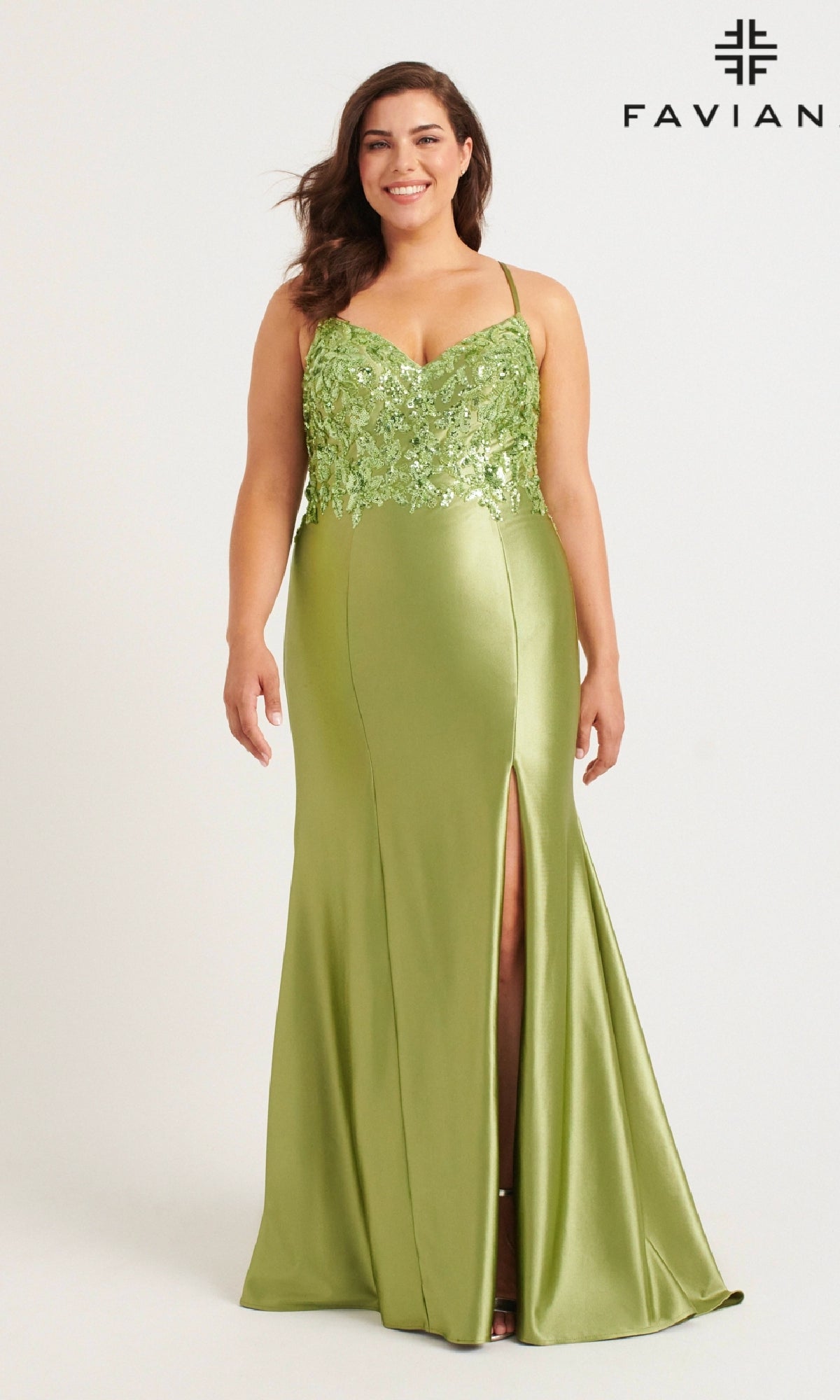 Faviana Long Plus-Size Formal Dress 9563