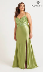 Faviana Long Plus-Size Formal Dress 9563