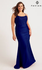 Faviana Long Plus-Size Formal Dress 9569