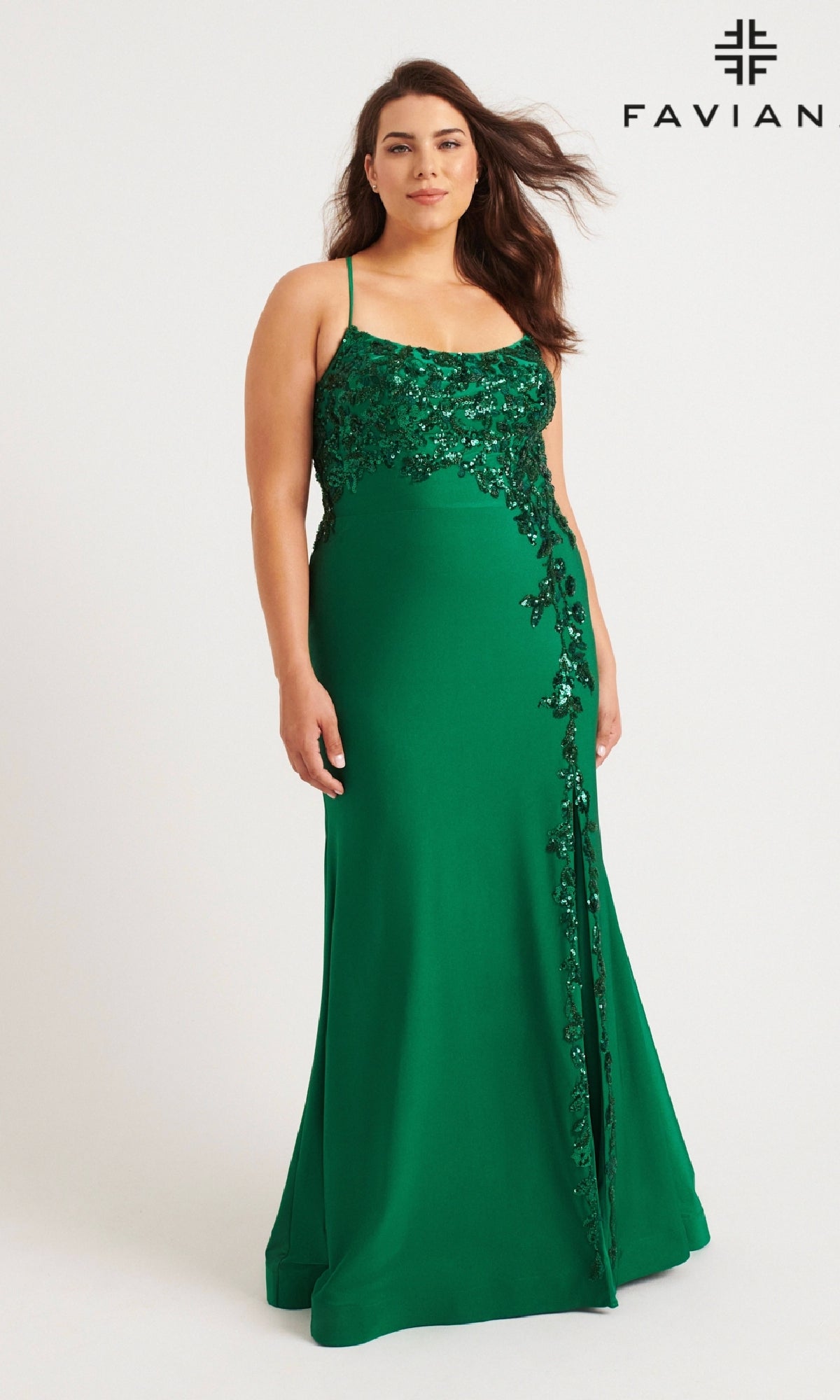 Faviana Long Plus-Size Formal Dress 9570