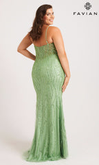 Faviana Long Plus-Size Formal Dress 9572