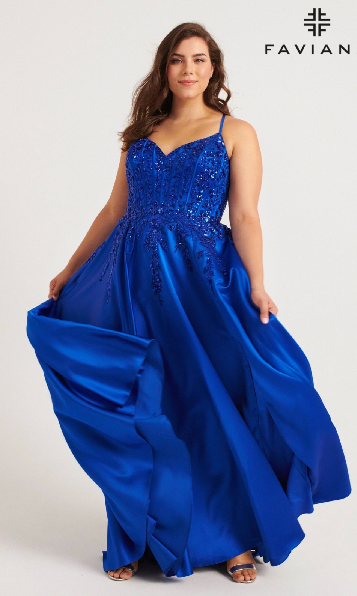Faviana Long Plus-Size Formal Dress 9575