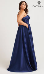 Faviana Long Plus-Size Formal Dress 9578