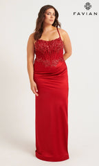 Faviana Long Plus-Size Formal Dress 9592