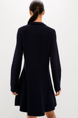 Navy Knit Callie Shirt Dress