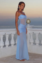 Cassie Glitter Mesh Maxi Dress
