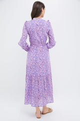 Violet Wildflower Organic Frances 4 V Dress