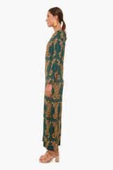 Tiger Tiles Long Sleeve Swing Dress