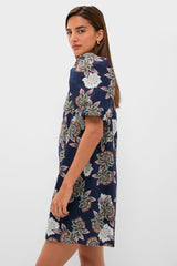 Navy Floral Mimi Mini Dress