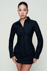 Mynette Corset Shirt Dress