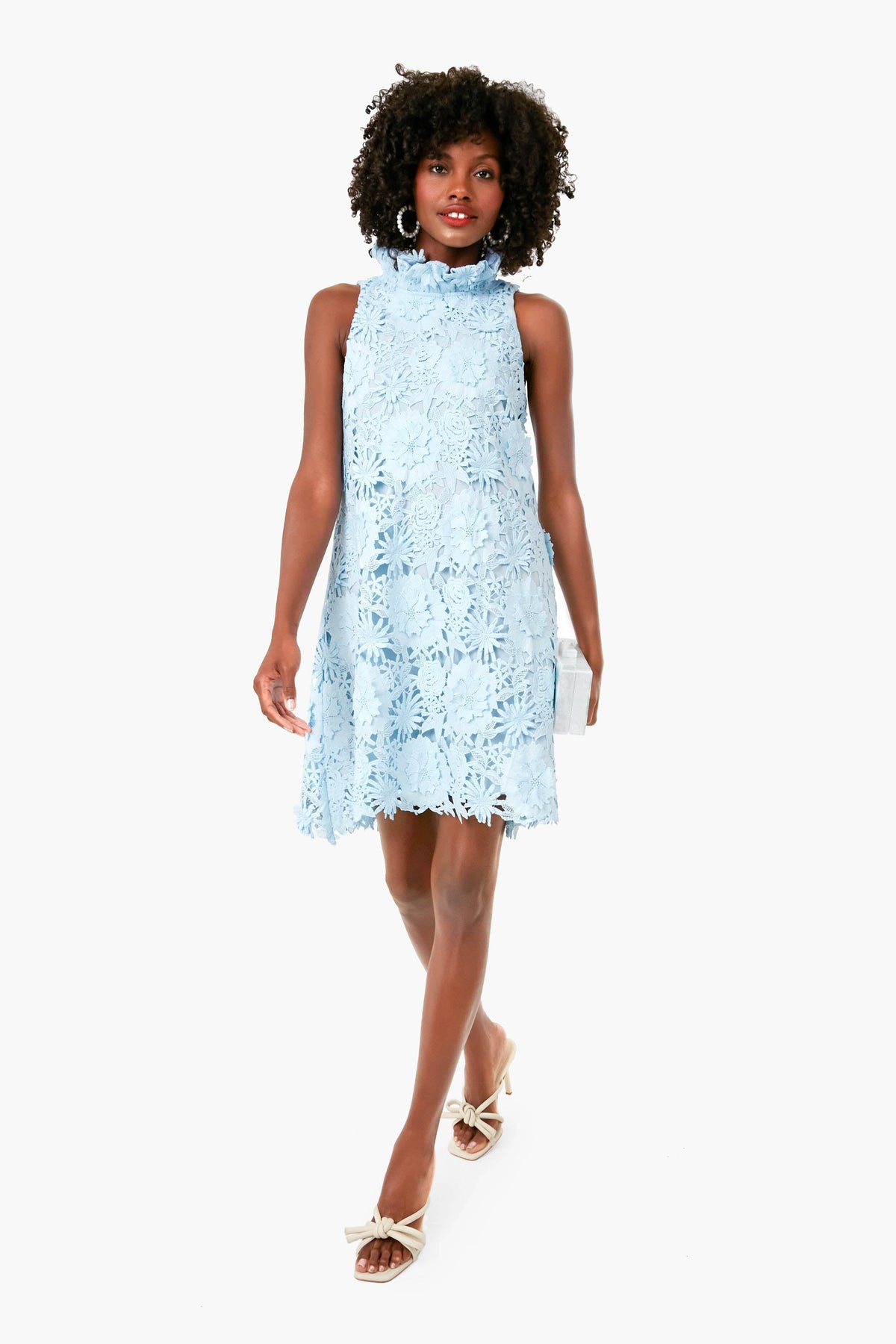 Serenity Blue Guipure Lace Blythe Dress