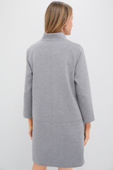 Gray Herringbone Clifton Dress