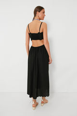 Black Scallop Hem Dress