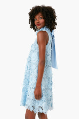 Serenity Blue Guipure Lace Blythe Dress