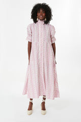 Pink Floral Venetia Midi Dress