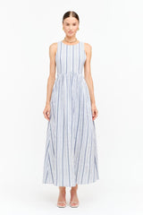 Liz Striped Linen Midi Dress