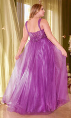 Long Plus-Size Formal Dress Cd0217C by Ladivine