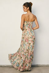 Delaney Floral Godet Maxi Dress