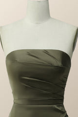 Strapless Olivia Green Mermaid Long Bridesmaid Dress