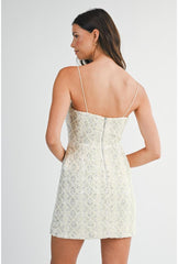 Eden Pearl Embellished Mini Bodycon - Ivory