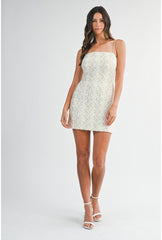 Eden Pearl Embellished Mini Bodycon - Ivory