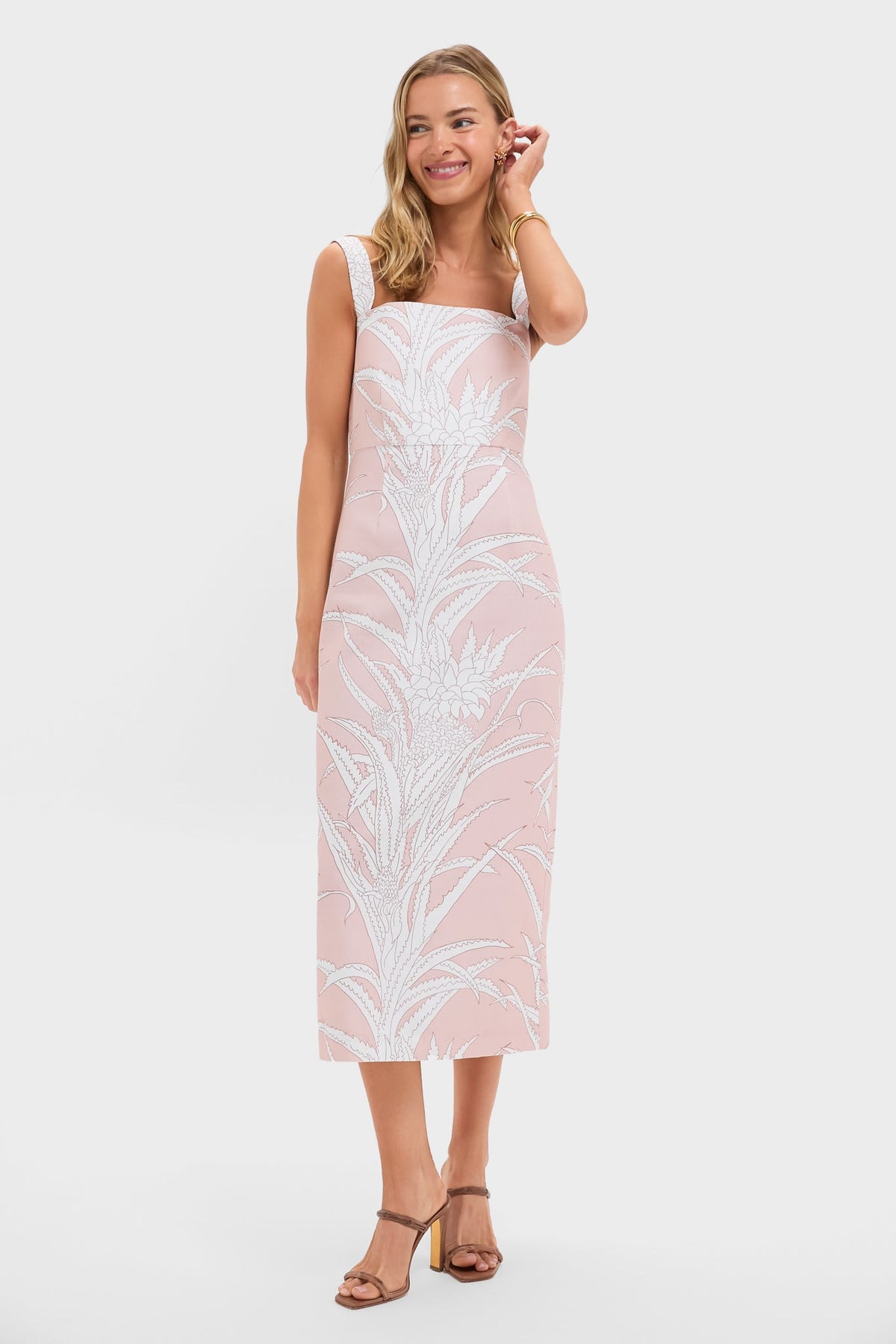 Pink Pineapple Long Slip Dress