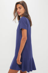Navy Pique May Polo Dress