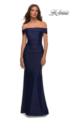 Off-the-Shoulder Tight Long Prom Dress by La Femme
