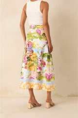 Sorrento Gardens Duo Printed Peplum Top & Matching Maxi Skirt (Sold Separately)