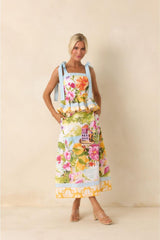 Sorrento Gardens Duo Printed Peplum Top & Matching Maxi Skirt (Sold Separately)