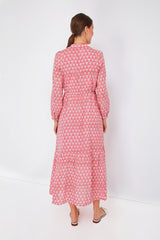 Crescent Flower Bon Pink Frances 3 Dress
