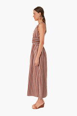 Cinnamon Maya Stripe Jean Midi Dress