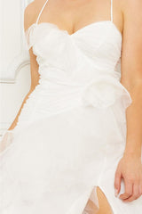 Gracie Tulle Layer Ruffle Maxi - White